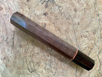 Custom Japanese Knife handle (wa handle) - curly black walnut and ziricote