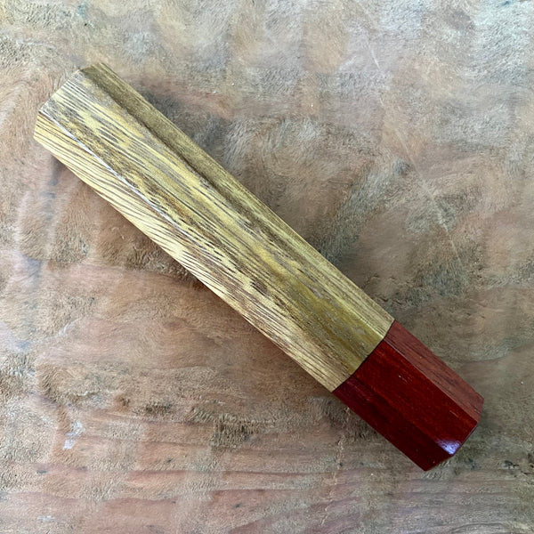 Custom Japanese Knife handle (wa handle)  for 165-210mm  - Tigrillo and bloodwood